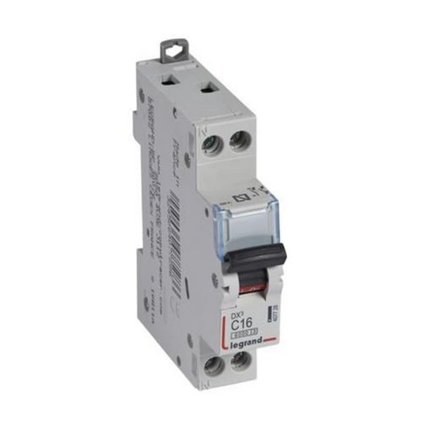 Interruptor magnetotérmico Legrand DX³ 407728E, P+N, C16, 6/10 kA, 230 V, 1 módulo