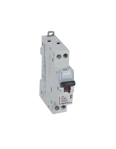 Interruptor magnetotérmico Legrand DX³ 407732E, P+N, C40, 6/10 kA, 230 V, 1 módulo