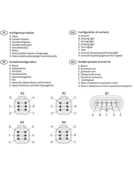 Phare Halogène 12V Montage Horizontal pour JCB – Position, Clignotant, Traversée et Homologation Autoroute HC/RA 5 1b