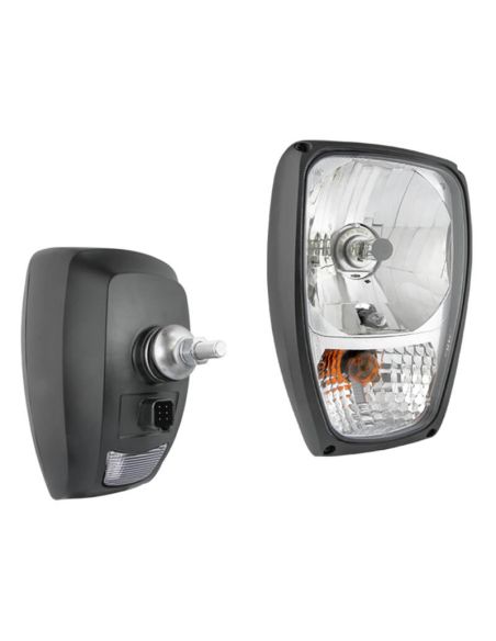 Farol de halogênio de 12 V com montagem horizontal para JCB – Aprovação de posição, piscante, médios e máximos HC/RA 5 1b