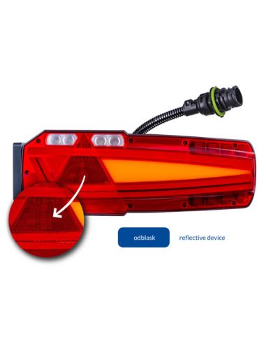 Piloto trasero LED con triangulo Mavic 7 Funciones con luz reflectante y luz de galibo lateral IA SM1 F1 AR 2a S1 R1