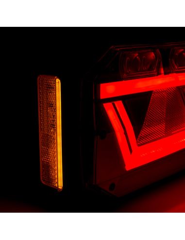 Lanterna traseira triangular LED Mavic de 7 funções com luz refletiva e luz de marcação lateral IA SM1 F1 AR 2a S1 R1