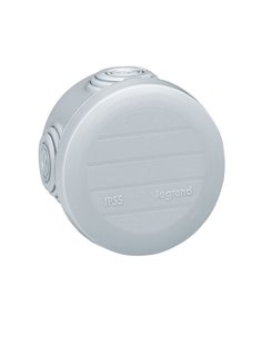 Caja de derivación estanca redonda PLEXO IP55 Ø60mm altura 40mm, para cables y tubos de 4 a 20mm RAL7035