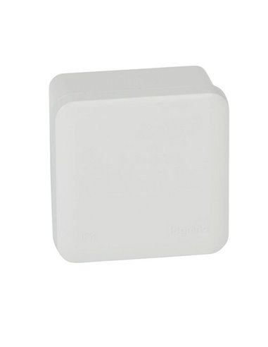 Caja de derivación estanca cuadrada PLEXO IP55 80x80x45mm tapa lisa, sin entradas RAL7035