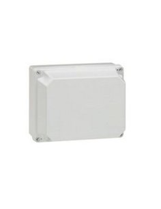 Caja de derivación estanca industrial PLEXO IP55 220x170x140mm tapa opaca, sin entradas RAL7035