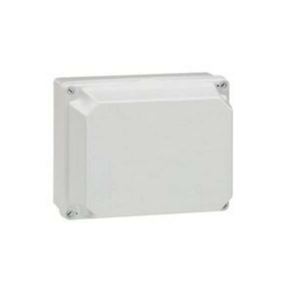 Caja de derivación estanca industrial PLEXO IP55 220x170x140mm tapa opaca, sin entradas RAL7035