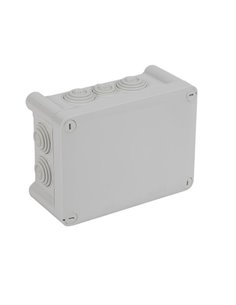 Caja de derivación estanca rectangular PLEXO IP55 155x110x80mm 10 entradas RAL7035