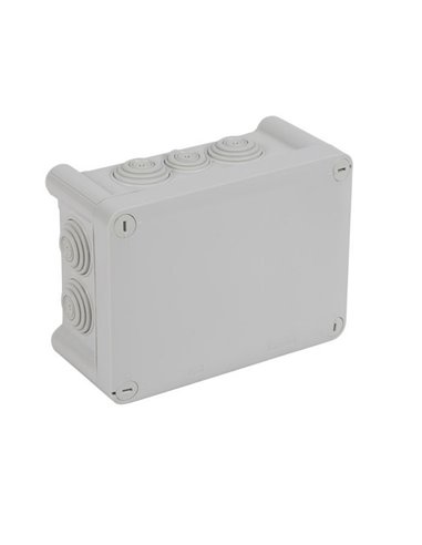 Caja de derivación estanca rectangular PLEXO IP55 155x110x80mm 10 entradas RAL7035