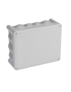 Caixa de junção retangular estanque PLEXO IP55 220x170x92mm 14 entradas RAL7035