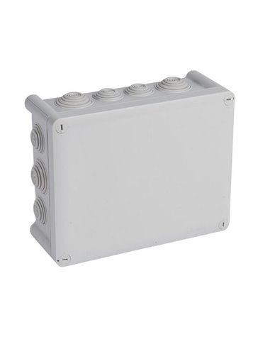 Caja de derivación estanca rectangular PLEXO IP55 220x170x92mm 14 entradas RAL7035