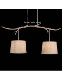 Lámpara Colgante Doble de Techo Rústica Serie Sabina 2L Ø30CM Mantra Iluminación | LeonLeds