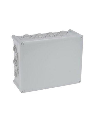 Caja de derivación estanca rectangular PLEXO IP55 310x240x130mm 24 entradas RAL7035
