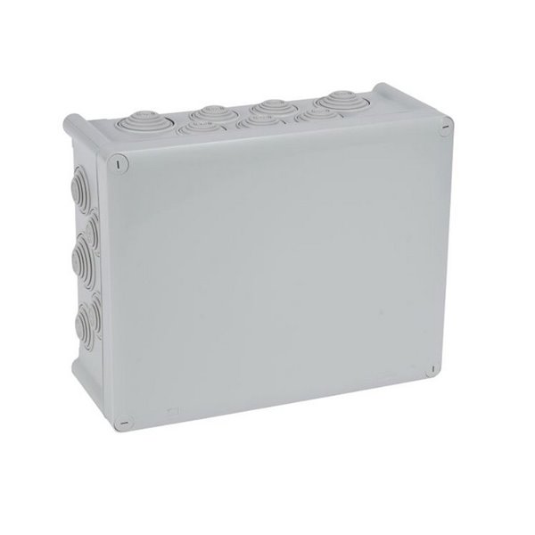 Caja de derivación estanca rectangular PLEXO IP55 310x240x130mm 24 entradas RAL7035
