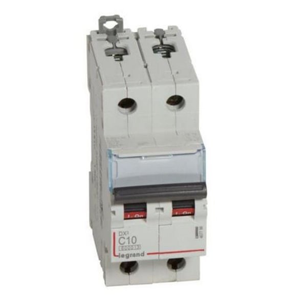 Interruptor magnetotérmico automático Legrand DX³ 407798E, bipolar (2P), 10 A, curva C, 6/10 kA, 230/400 V