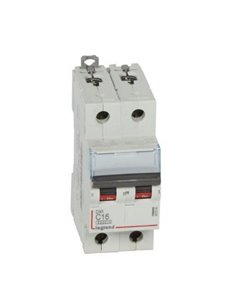 Interruptor magnetotérmico automático Legrand DX³ 407800E, bipolar (2P), 16 A, curva C, 6/10 kA, 230/400 V