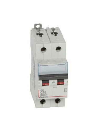 Interrupteur magnétothermique automatique Legrand DX³ 407800E, bipolaire (2P), 16 A, courbe C, 6/10 kA, 230/400 V