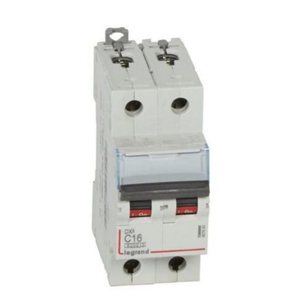 Interrupteur magnétothermique automatique Legrand DX³ 407800E, bipolaire (2P), 16 A, courbe C, 6/10 kA, 230/400 V
