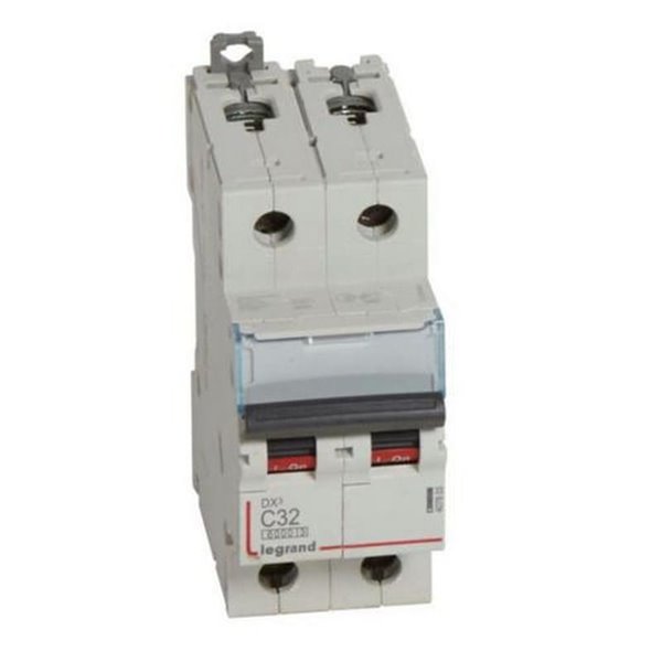 Interruptor magnetotérmico automático Legrand DX³ 407803E, bipolar (2P), 32 A, curva C, 6 kA, 230/400 V