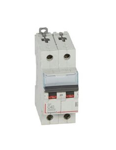 Interrupteur magnétothermique automatique Legrand DX³ 407804E, bipolaire (2P), 40 A, courbe C, 6 kA, 230/400 V CA