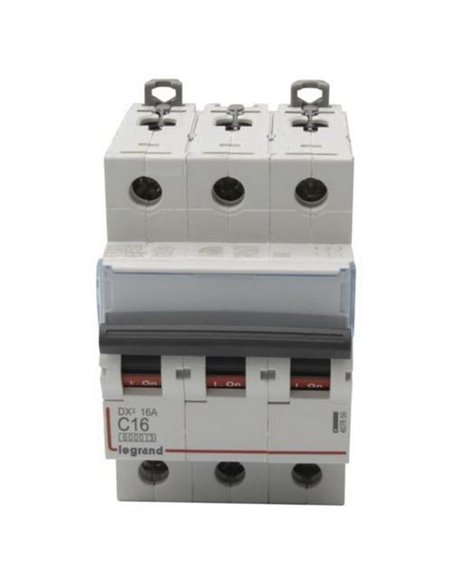 Interruptor magnetotérmico automático Legrand DX³ 407859E, tripolar (3P), 16 A, curva C, 6 kA, 400 V AC