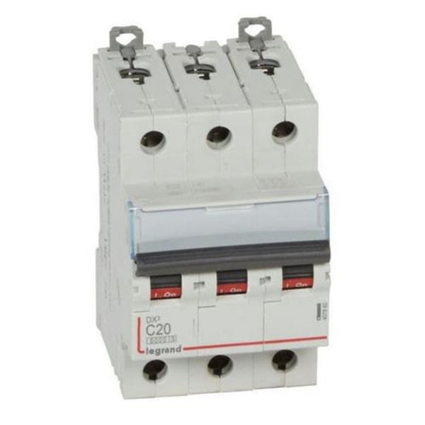 Interruptor magnetotérmico automático Legrand DX³ 407860E, tripolar (3P), 20 A, curva C, 6 kA, 400 V AC