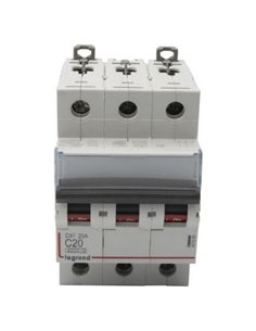 Interruptor magnetotérmico automático Legrand DX³ 407860E, tripolar (3P), 20 A, curva C, 6 kA, 400 V AC 2