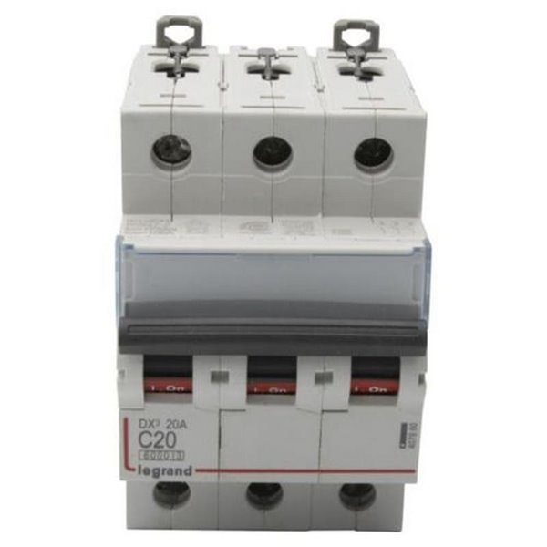 Interruptor magnetotérmico automático Legrand DX³ 407860E, tripolar (3P), 20 A, curva C, 6 kA, 400 V AC
