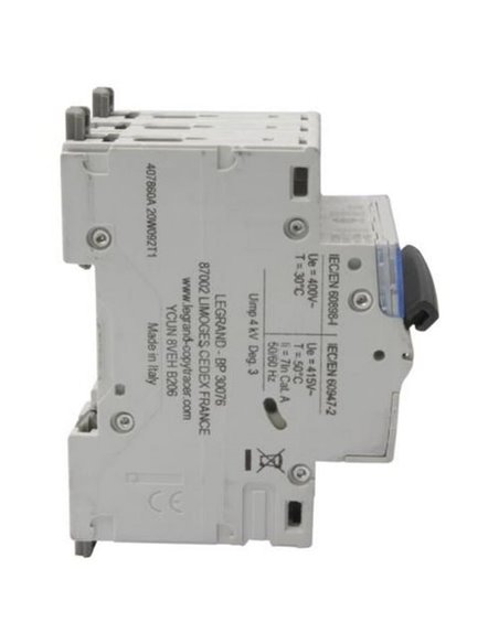 Interruptor magnetotérmico automático Legrand DX³ 407860E, tripolar (3P), 20 A, curva C, 6 kA, 400 V CA