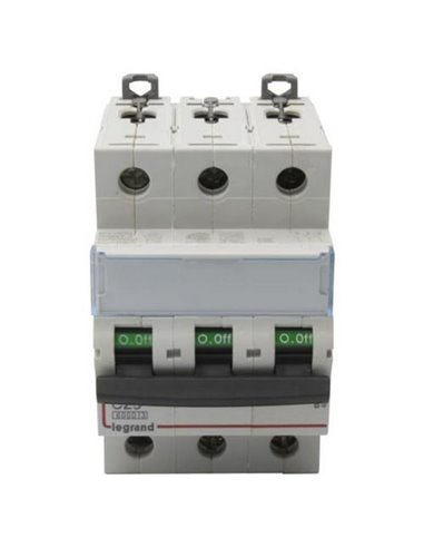 Interrupteur magnétothermique automatique Legrand DX³ 407861E, tripolaire (3P), 25 A, courbe C, 6 kA, 400 V CA