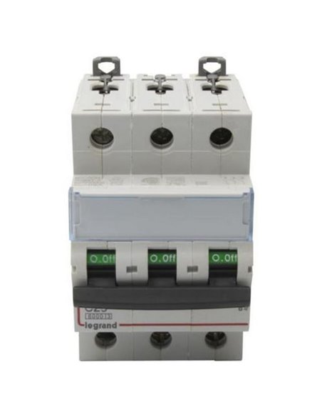 Interrupteur magnétothermique automatique Legrand DX³ 407861E, tripolaire (3P), 25 A, courbe C, 6 kA, 400 V CA