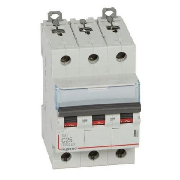 Interruptor magnetotérmico automático Legrand DX³ 407861E, tripolar (3P), 25 A, curva C, 6 kA, 400 V AC