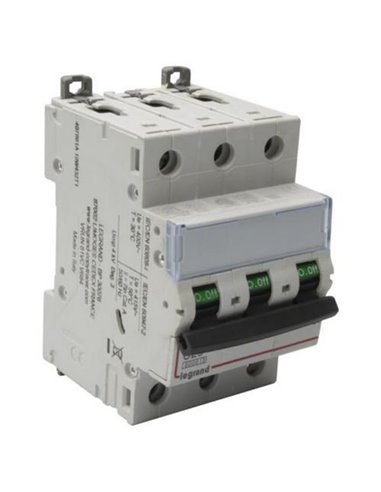 Interruptor magnetotérmico automático Legrand DX³ 407861E, tripolar (3P), 25 A, curva C, 6 kA, 400 V AC
