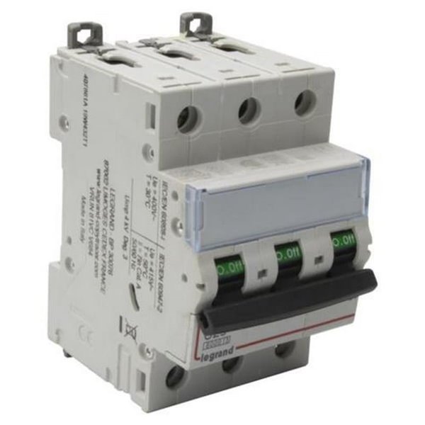 Interrupteur magnétothermique automatique Legrand DX³ 407861E, tripolaire (3P), 25 A, courbe C, 6 kA, 400 V CA