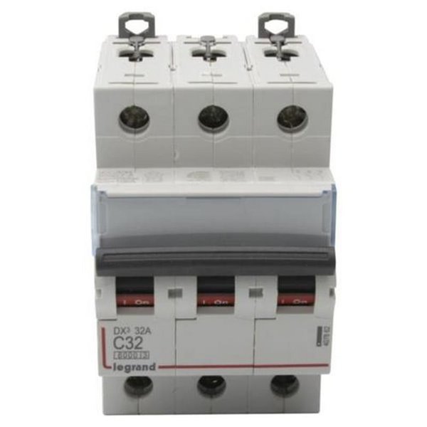 Interruptor magnetotérmico automático Legrand DX³ 407862E, tripolar (3P), 32 A, curva C, 6 kA, 400 V AC