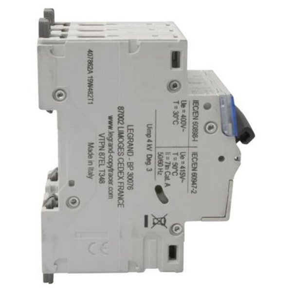 Interrupteur magnétothermique automatique Legrand DX³ 407862E, tripolaire (3P), 32 A, courbe C, 6 kA, 400 V CA