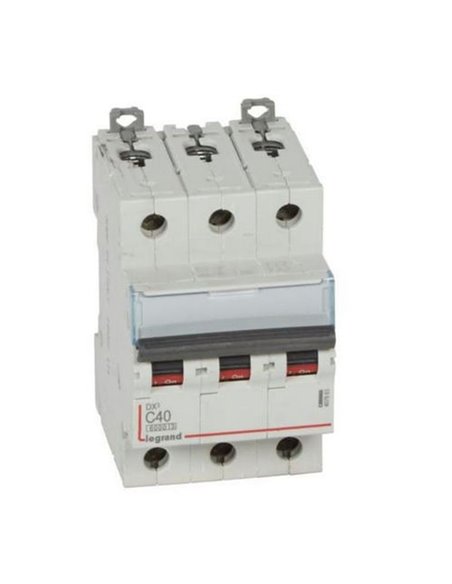 Interruptor magnetotérmico automático Legrand DX³ 407863E, tripolar (3P), 40 A, curva C, 6 kA, 400 V AC