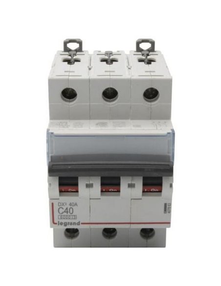 Interrupteur magnétothermique automatique Legrand DX³ 407863E, tripolaire (3P), 40 A, courbe C, 6 kA, 400 V CA