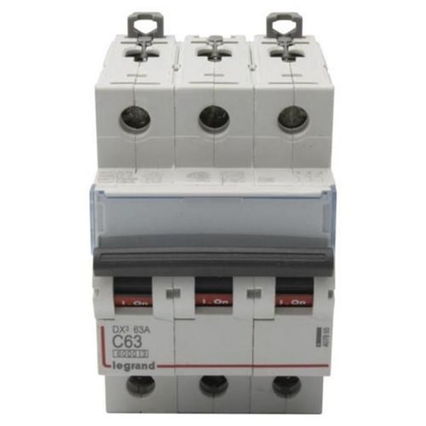 Interruptor magnetotérmico automático Legrand DX³ 407865E, tripolar (3P), 63 A, curva C, 6 kA, 400 V AC