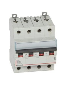 Interruptor magnetotérmico automático Legrand DX³ 407928E, tetrapolar (4P), 16 A, curva C, 6 kA, 400 V AC