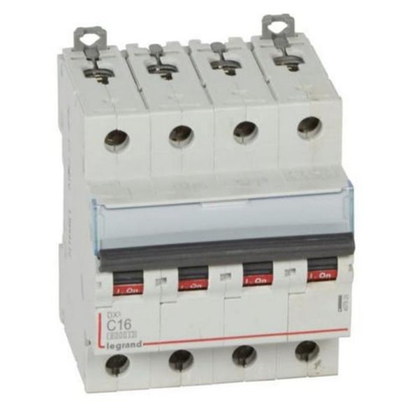 Disjoncteur magnétothermique automatique Legrand DX³ 407928E, tétrapolaire (4P), 16 A, courbe C, 6 kA, 400 V CA