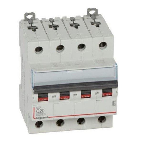Interruptor magnetotérmico automático Legrand DX³ 407929E, tetrapolar (4P), 20 A, curva C, 6 kA, 400 V AC