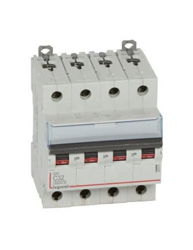 Interruptor magnetotérmico automático Legrand DX³ 407931E, tetrapolar (4P), 32 A, curva C, 6 kA, 400 V AC