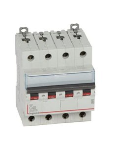 Interrupteur magnétothermique automatique Legrand DX³ 407932E, tétrapolaire (4P), 40 A, courbe C, 6 kA, 400 V CA