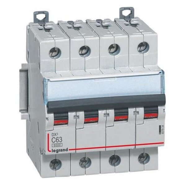 Interruptor magnetotérmico automático Legrand DX³ 407934E, tetrapolar (4P), 63 A, curva C, 6 kA, 400 V AC