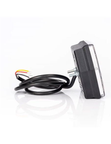 Piloto trasero LED FT-121 T LED con cable 1m, luz de matrícula, 4 funciones 12-36V, E9 11838 S1 R1 L 2a