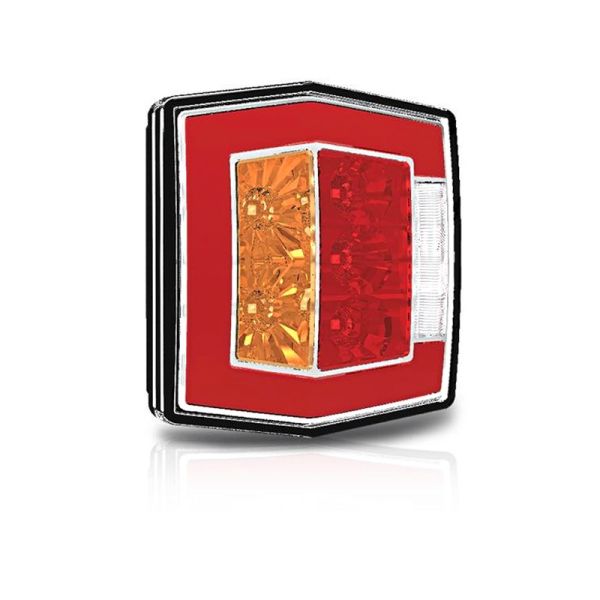Feu arrière 4 LED avec éclairage de plaque d'immatriculation pour remorques | Feux arrière LED LeonLeds