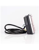 Piloto trasero LED con luz de matrícula FT-122 T cable 1 m, 4 func. 12–36V, E9 S1 R1 L 2a, difusor rojo stop