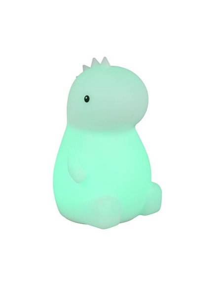 Luz nocturna infantil LED REXY dinosaurio 40lm, 3000K + RGB IP20 Blanco