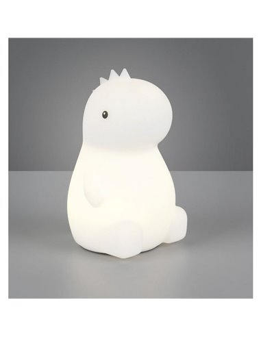 Luz nocturna infantil LED REXY dinosaurio 40lm, 3000K + RGB IP20 Blanco