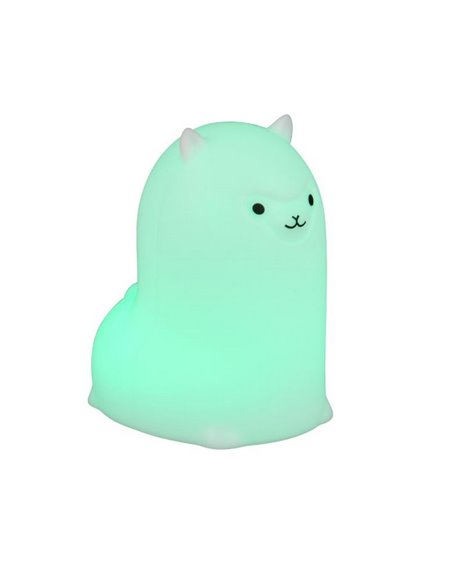 Luz nocturna infantil LED PAKY alpaca 40lm, 3000K + RGB IP20 Blanco